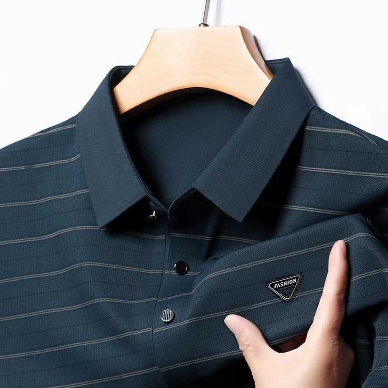 Mens Badge Casual Fashion Short Sleeved Polo Shirt Summer Comfortable Top Y250707 Y250707