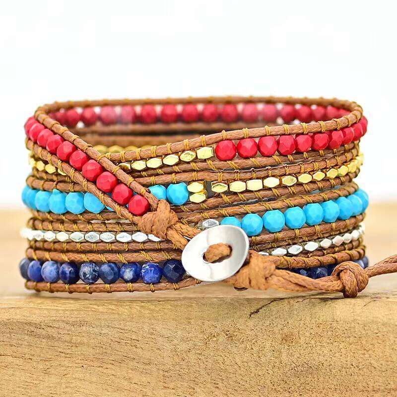 New High Quality Natural Stone Crystal Handmade Gift Ladies Smart Bracelet Apple Watch Strap