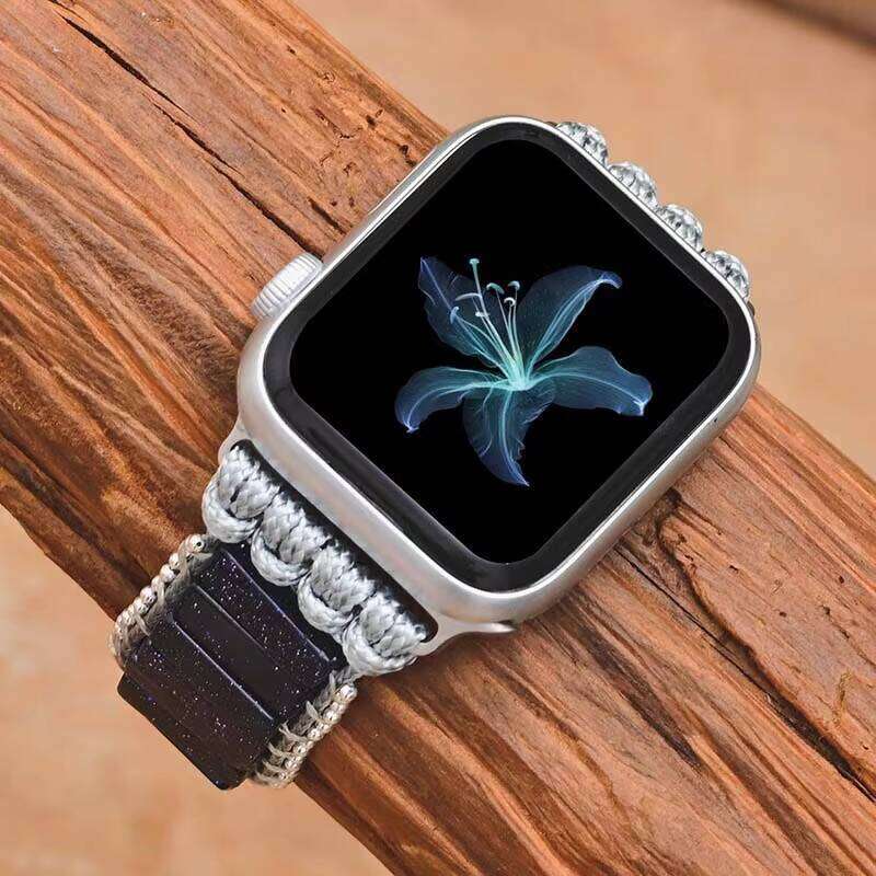 Natural Smart Handmade Bohemian Tubular Stone Unique Night Sky Watch Band 38 42 44 45mm