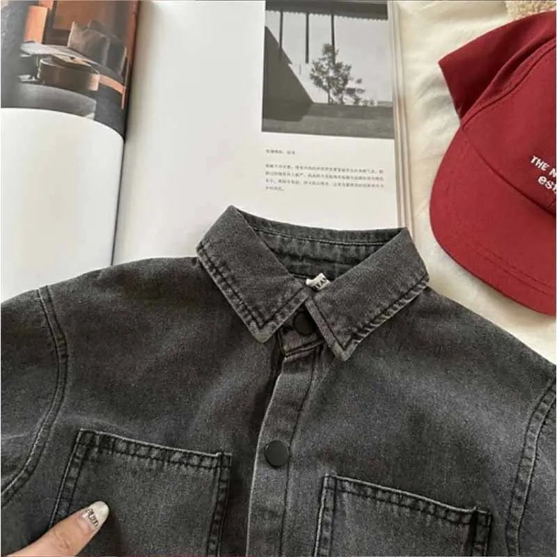 Boys Denim Coat Childrens Clothes Jacket Girls Thin Casual Outerwear Spring Autumn Parkas Cotton Costume 2-8 Years Old 250704