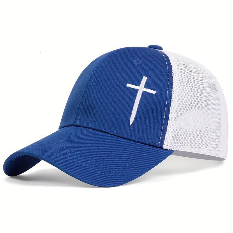 Fashion Hip Hop Baseball Mesh Cap Cross embroidery Cotton Snapback Dad Hat Adjustable Men Women Summer outdoor Sun Hats ddmythur