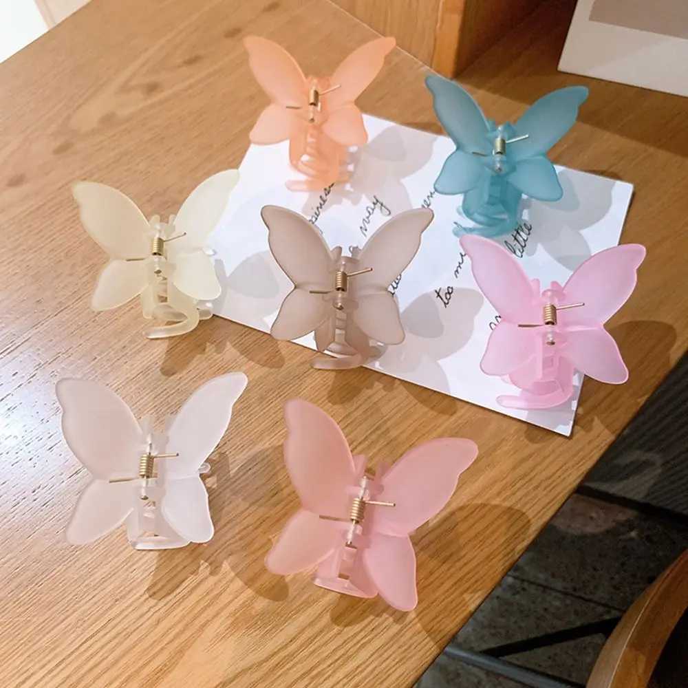 Mini Butterfly Hairpin Barrettes Colorful Hair Claw Women Girls Hair Claw Clips Crab Hairpins Headband Hair Styling Accessories Y250707