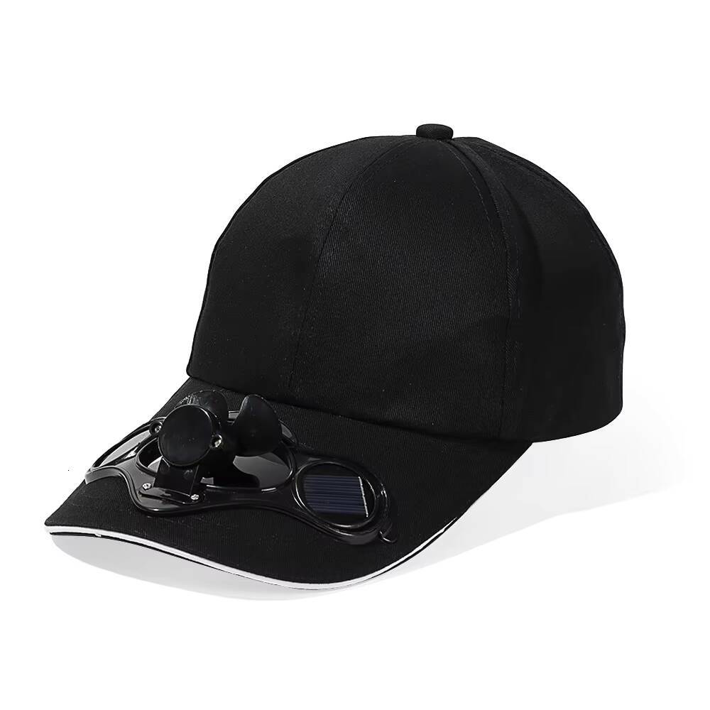 Novelty Fan Cooling Baseball Solar Outdoor Sport Cap Summer Camping Hiking Travel Hat For Women Men ddmythur