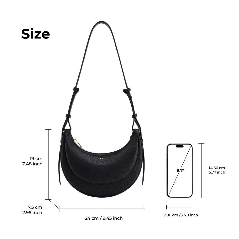 JW PEI Women's Half Moon Crossbody 2025 Stylish Vegan Leather Shoulder Bag Trendy Underarm Purse For Women Minimalist Design