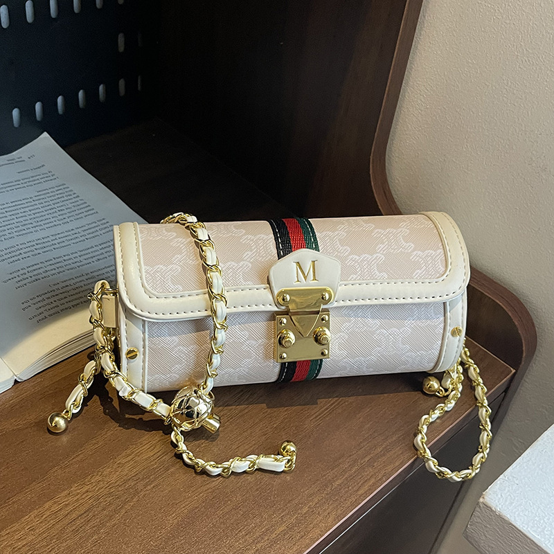 Designer High-End Small for Women 2025 New Cylinder French Style Phone Shoulder Versatile Patchwork Crossbody Light Luxury Women's Bag