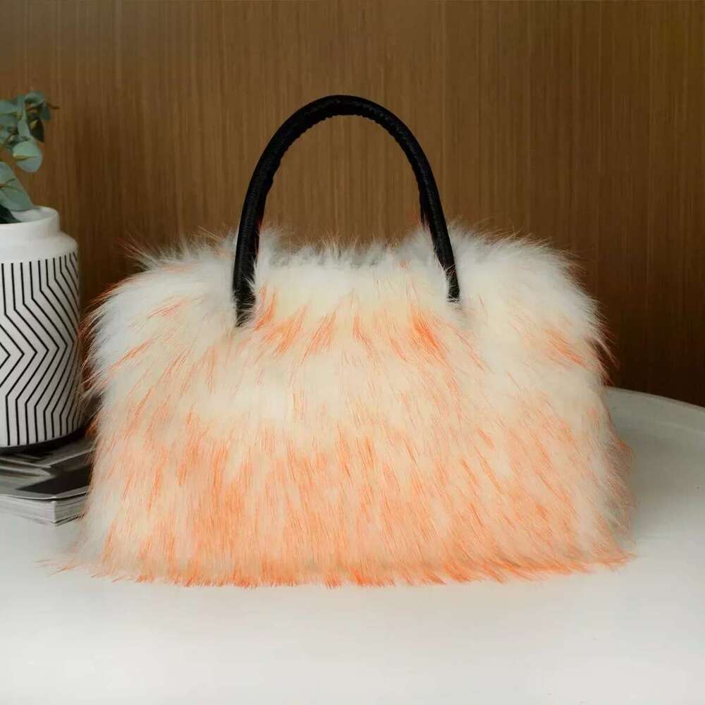Handbags Women 2025 Winter Soft Faux Fur Bag Girls Fashion Furry Shoulder Bags Fluffy Gifts Warm Tote Purse