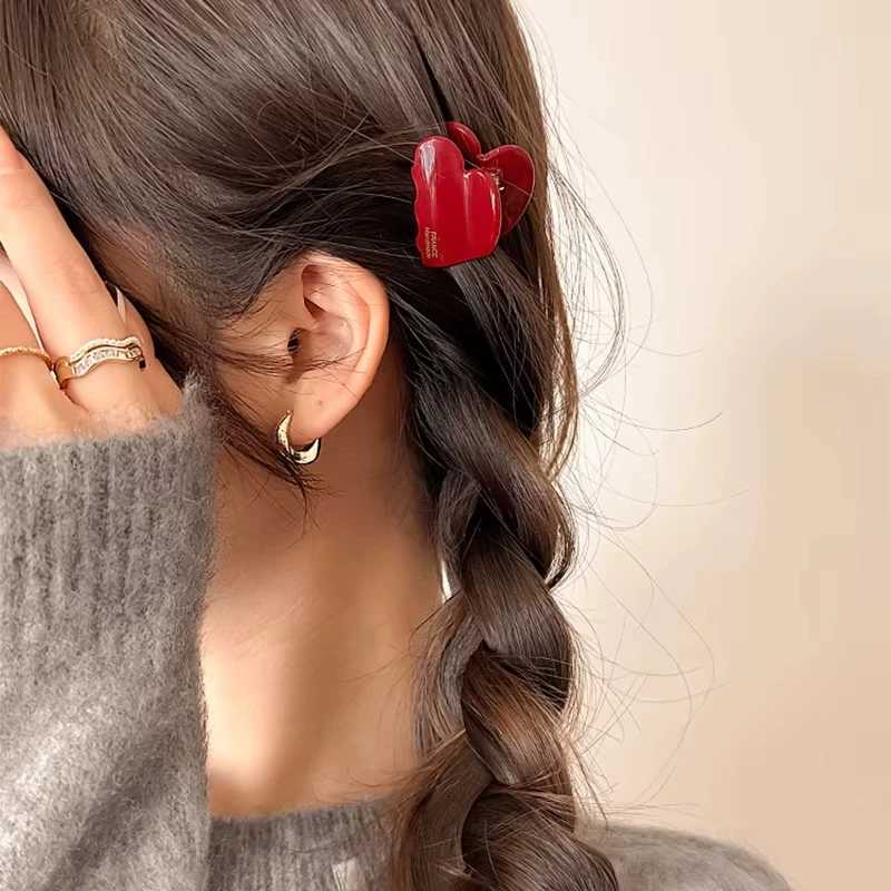 3.5cm Small Hair Claw Acetate Hair Crabs Cute Heart Shaped Hair Clips for Children Women Girls Hair Accessories Hairpins Clips Y250707