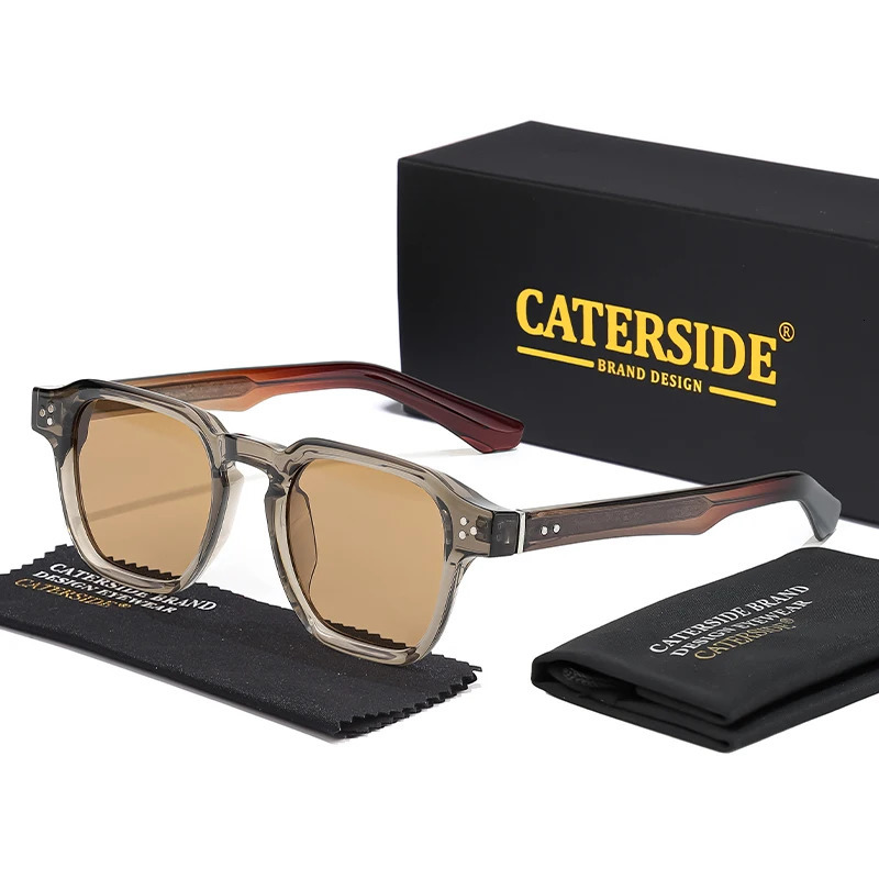 CATERSIDE Classic Square Sunglasses Men Core Insert Temple y Sun Glasses Women Travel Beach Party Festival Gifts 250707