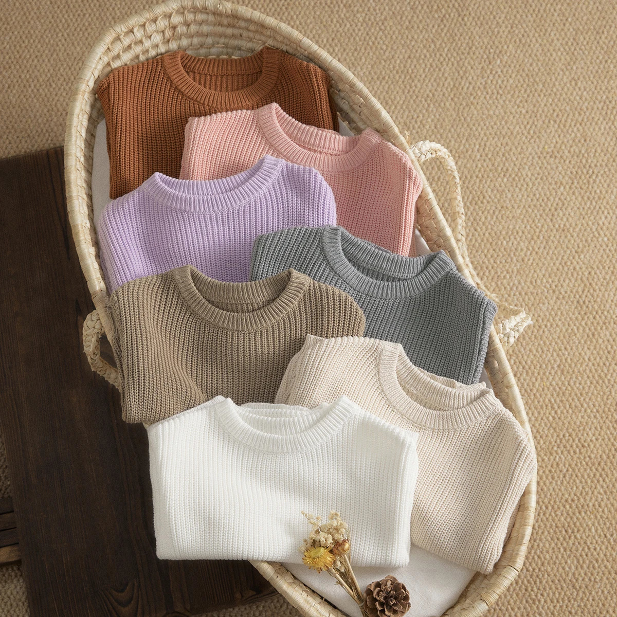 Ma Baby 0-24M born Infant Baby Girl Boy Romper Knit Jumpsuit Solid Color Warm Fall Winter Clothing Sweater 250707