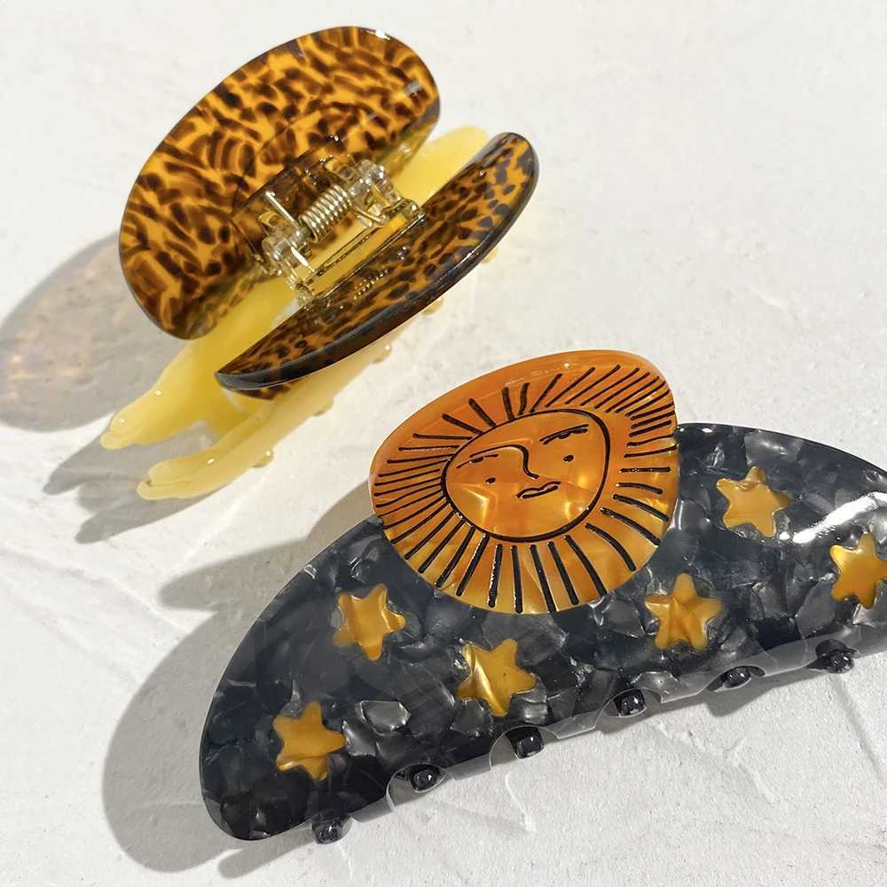 Personality Acetate Corn Maple Leaves Snail Frog Hair Claws Clip For Women Girls New Animal Flower Hairpins Hair Accessories Z250707