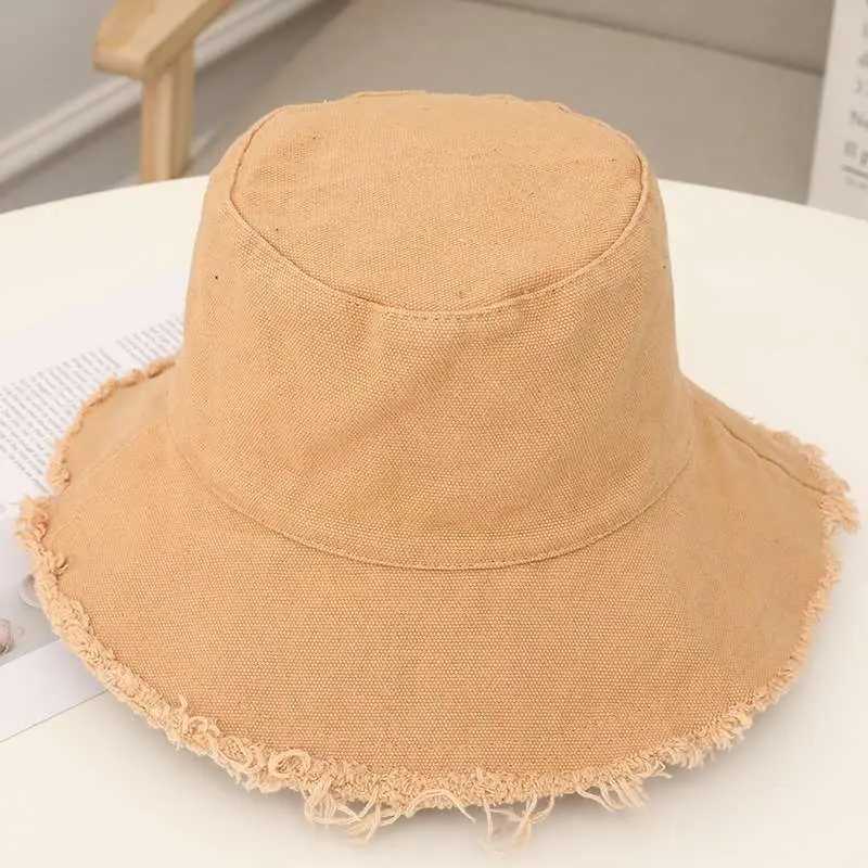 Fashion Foldable Burrs Bucket Hats for Women Men Beach Sun Visor UV Protection UPF 50+ Sun Hat Summer Large Wide Brim Panama Bob Y250707