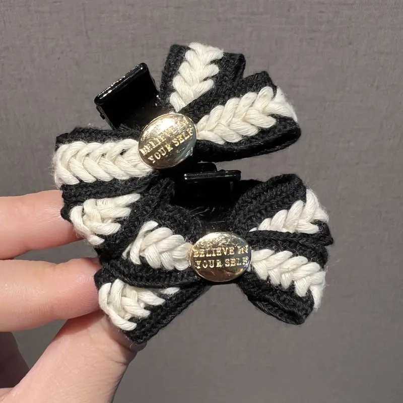 1pc Xiaoxiangfeng bow hair clip womens high-end grab clip side notch clip princess hair clip headband accessory Z250707