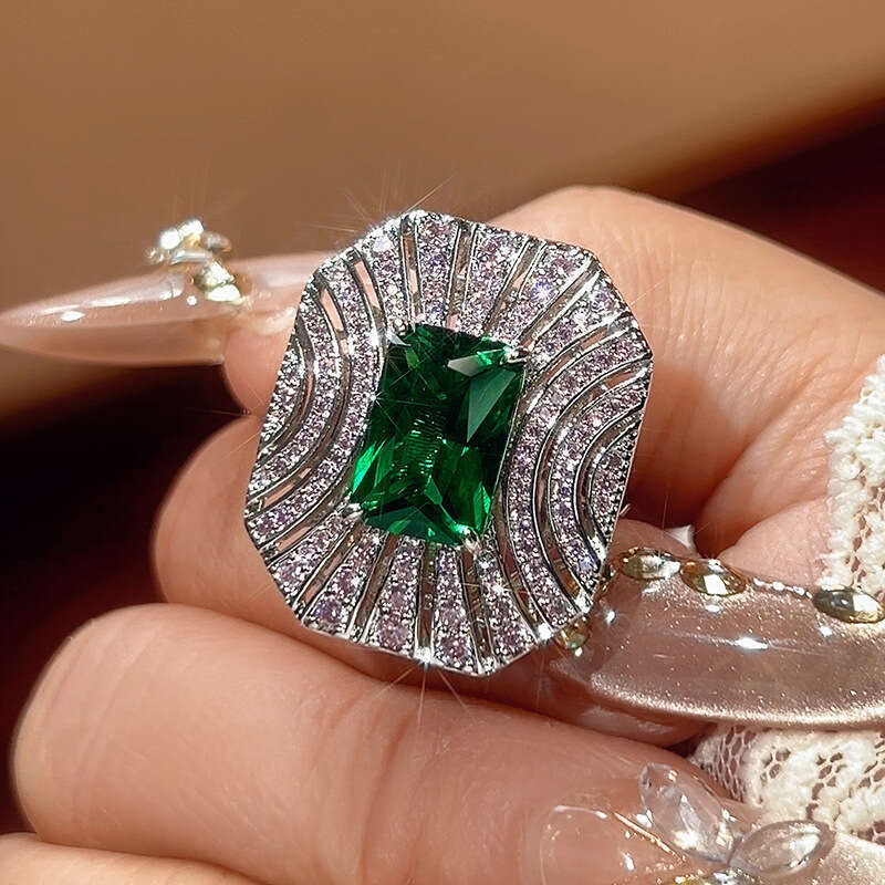 New Style Straight Ring For Women Red Light Luxury High-End Sense Fashion Jewelry 5Bb