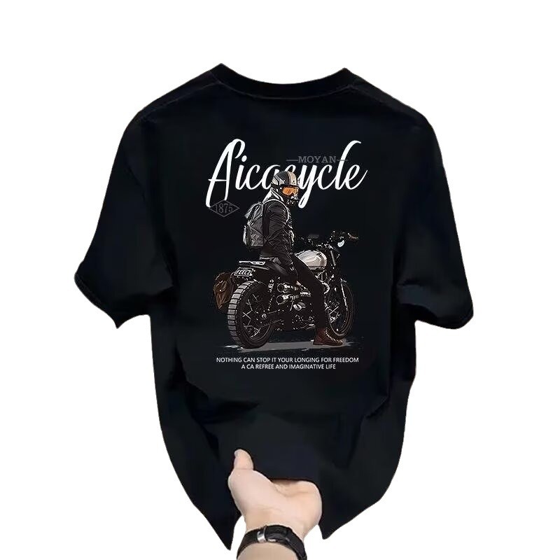 free shipping for man a trendy and stylish men's short-sleeved T-shirt with printed patterns