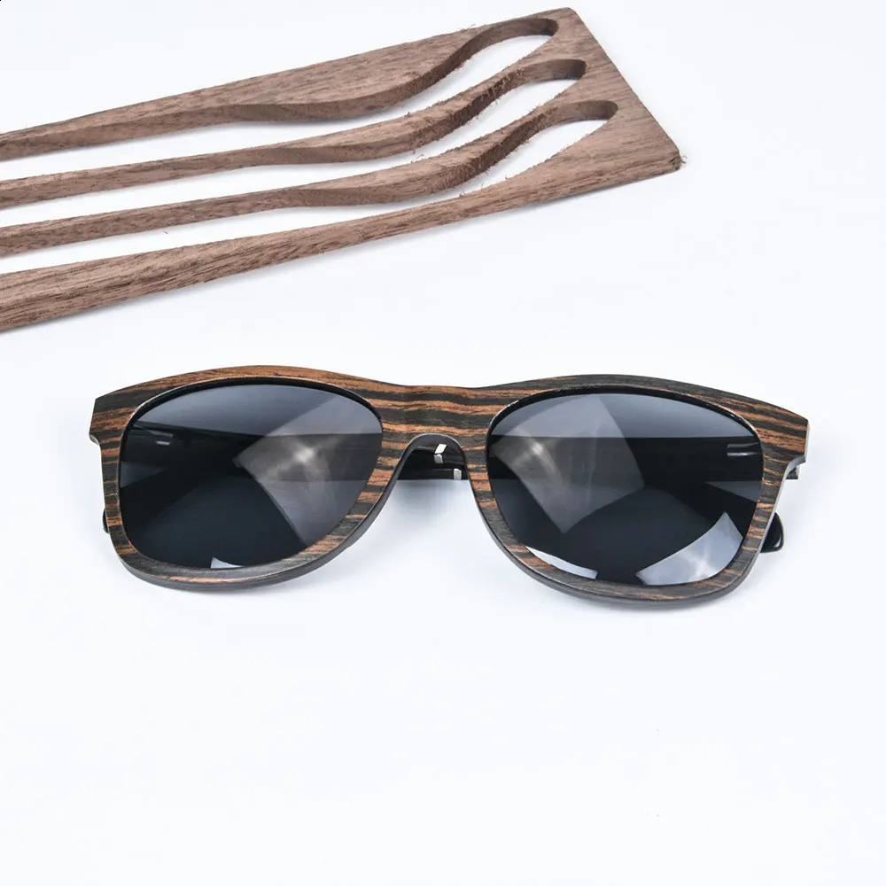 SHINU Bike Sunglasses for Men Polarized Women Wood Square Ebony Glasses Frame Men 250707
