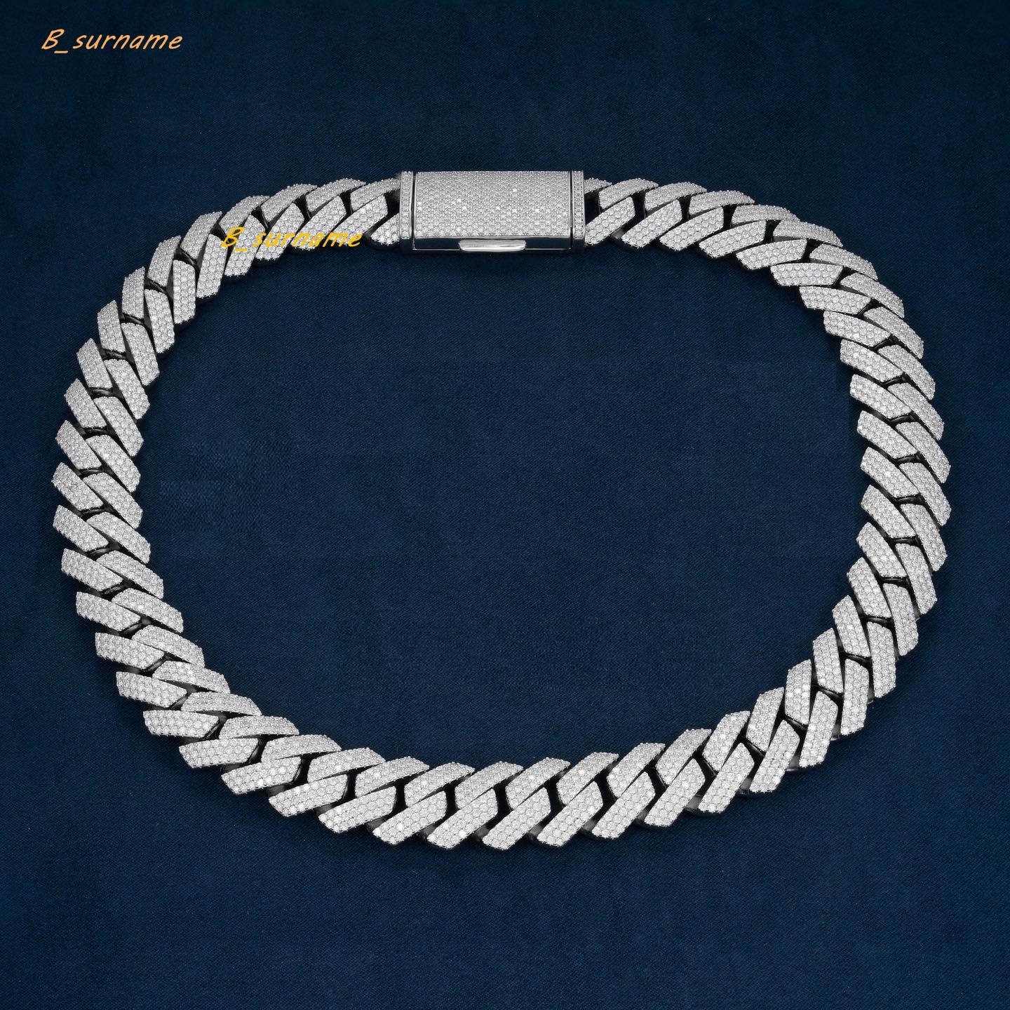 Moissanite Diamond Cuban Chain crafted in 925 Sterling Silver Fully Iced out Mens Hip Hop Jewelry Hot selling wholesale price