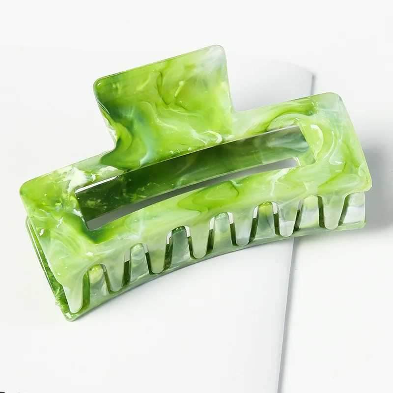 8.5cm Vintage Hair Clips Geometric Shape Hollow Out Colorful Print Women Claw Clip Girls Hair Accessories New Glossy Hair Claw Y250707