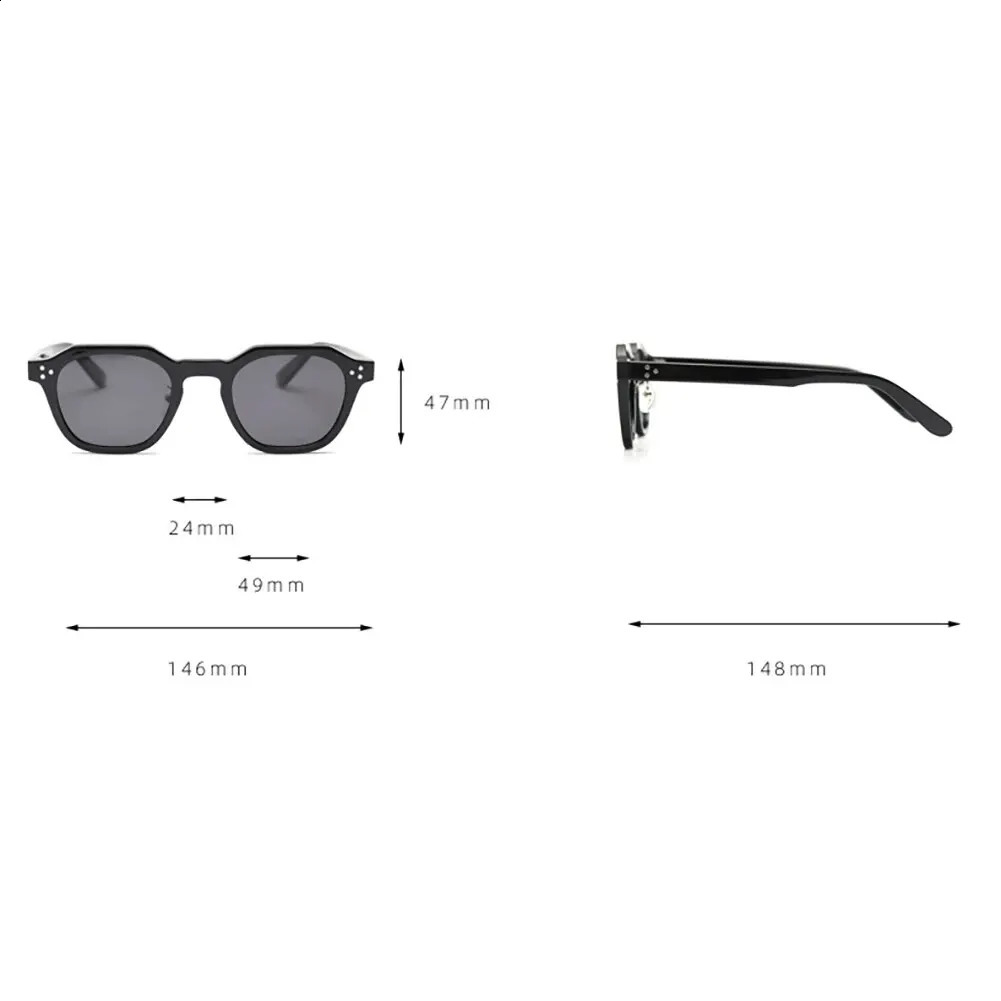 Polarized Sunglasses for Women Men TR90 Square Polygon Vintage with Thick Frame y n Retro Eyewear 250707