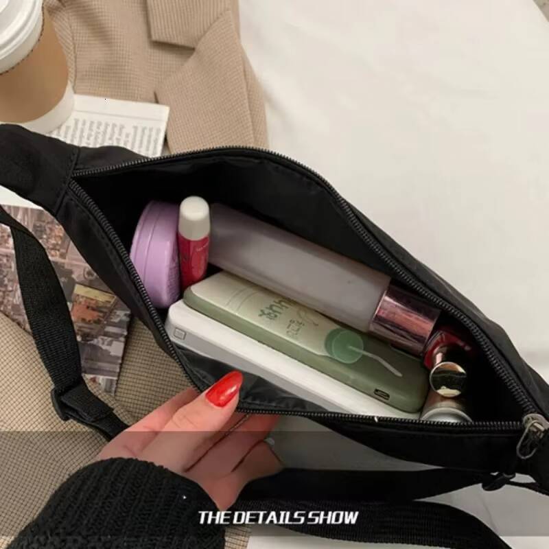 Women Shoulder Bags Solid Color Nylon Dumpling Messenger 2023 New Trendy Lightweight Large Capacity Underarm Bag ddmynov