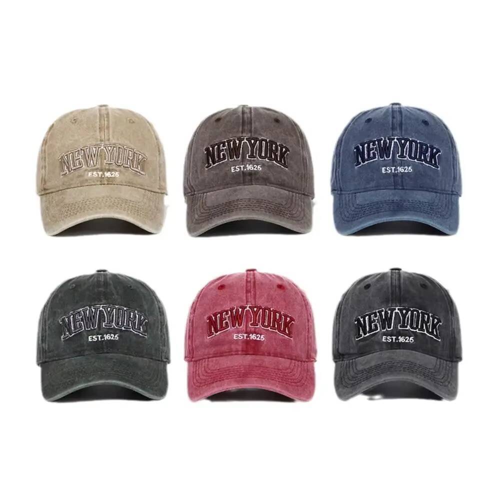 Vintage Grey Baseball For Women Summer American Style Washed Big Head Circumference Hat Versatile Face Slimming Duckbill Cap ddmythur