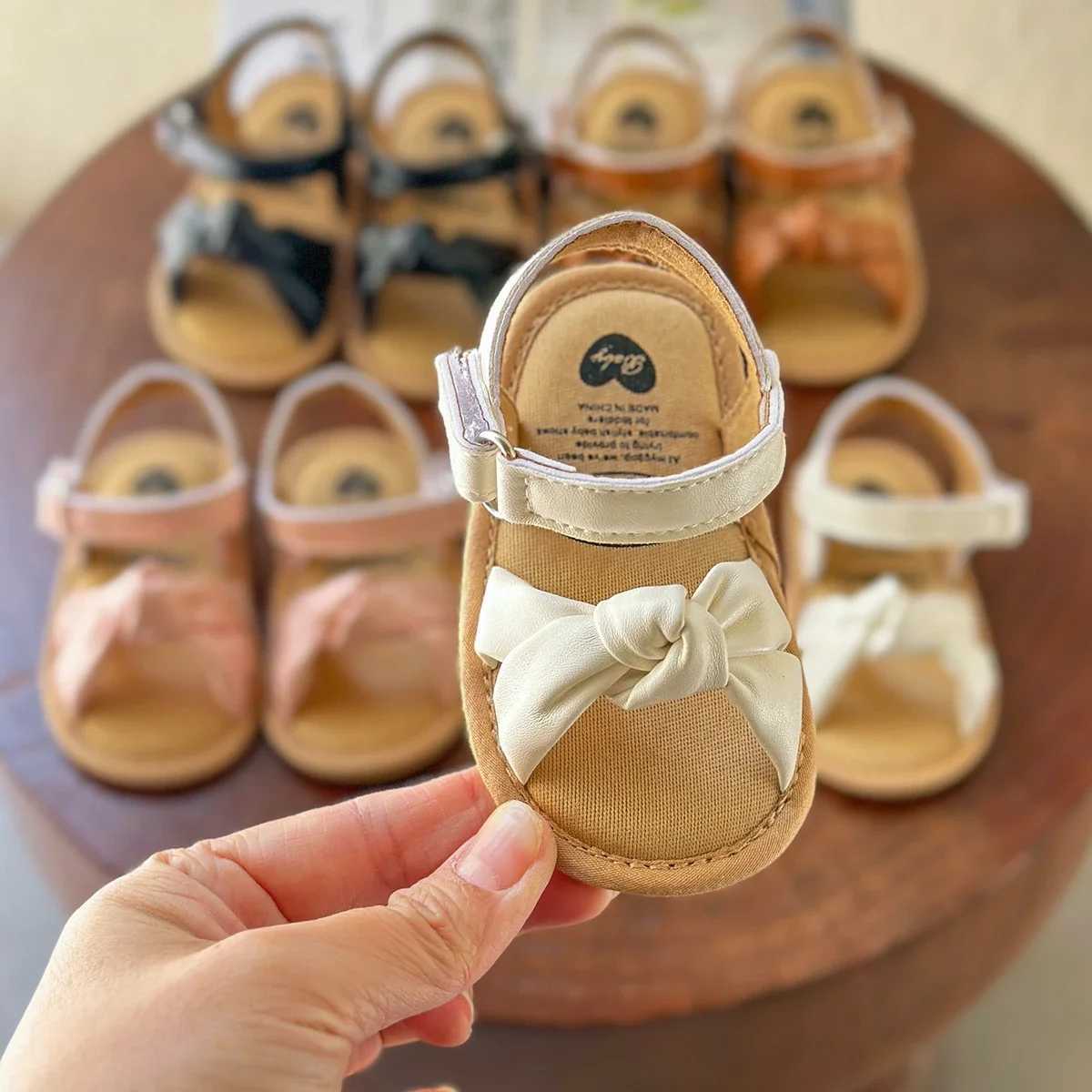 Infant Baby Girl Boy Sandals Comfort Premium Summer Outdoor Casual Beach Shoes with Flower Bowknot Anti-Slip Rubber Sole Newborn R250707