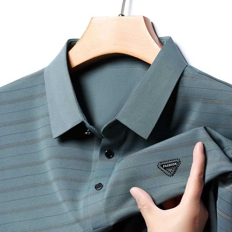 Mens Badge Casual Fashion Short Sleeved Polo Shirt Summer Comfortable Top Y250707 Y250707