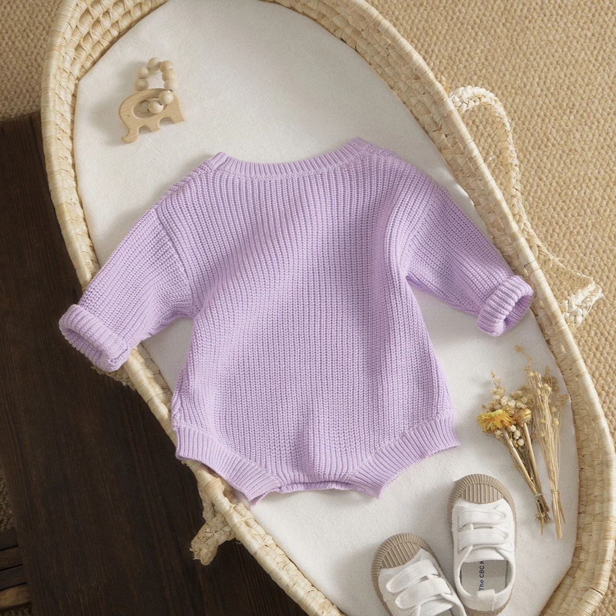 Ma Baby 0-24M born Infant Baby Girl Boy Romper Knit Jumpsuit Solid Color Warm Fall Winter Clothing Sweater 250707