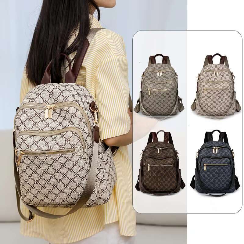 DHessentials Fashion Print High Capacity Double Layer Out Door Travel Shoulder Backpack