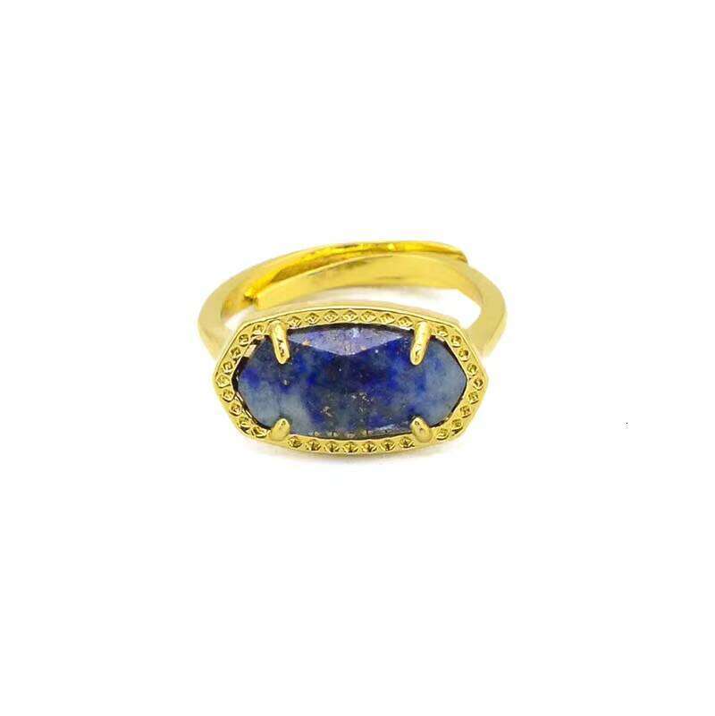 Lapis Lazuli Daily Style Adjustable Size Ring Women's Jewelry