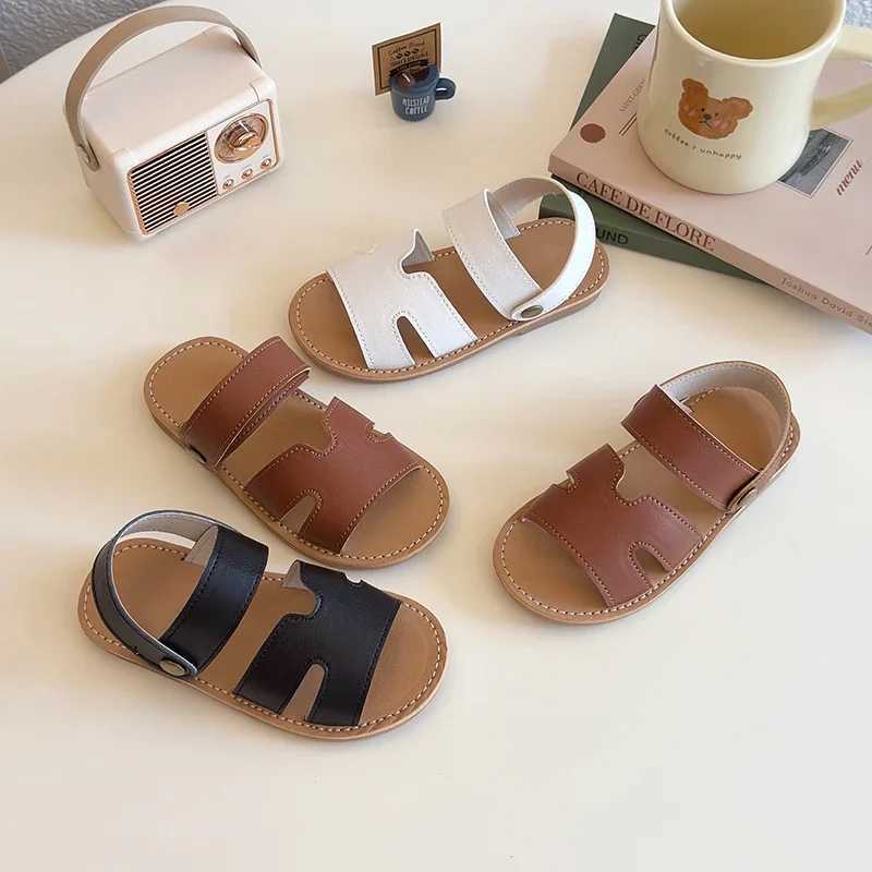 2025 Trendy Summer Candy Color Girls Sandals Childrens Soft Sole Beach Shoes Baby Shoes Girl Solid Casual Princess Shoes R250707