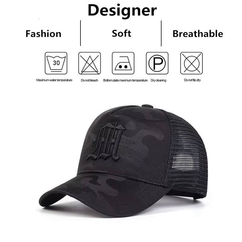 Fashion M Letter Camouflage Embroidery Baseball Net Caps Spring and Summer Outdoor Adjustable Casual Hats Sunscreen Hat ddmythur