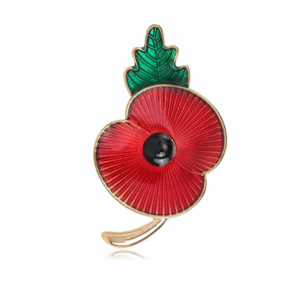 Poppy WWII Soldiers Memorial Brooch Metal Pin Corsage Mens Botanical Floral Everyday Accessories Jewelry Gifts 250625