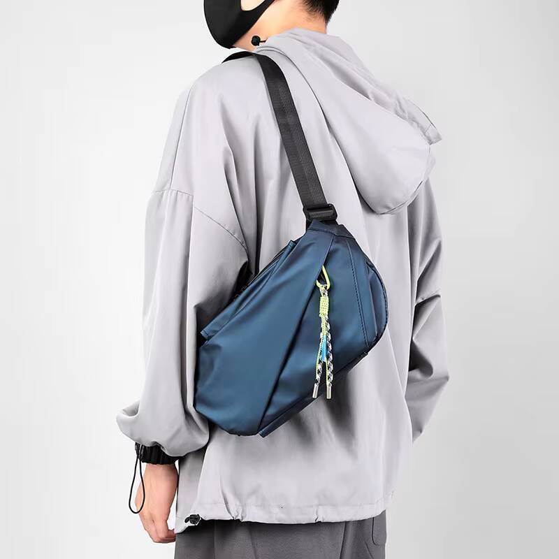 Men Shoulder Chest Nylon Waterproof Outdoor Sport Running Cycling Belt Large Capacity Travel Phone Pouch Messenger Bag ddmynov