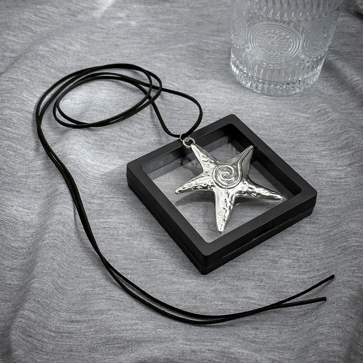 Punk Long Flannelette Rope With Big Stars Pendants Necklace for Women Exaggerated Large Starfish Necklaces 2023 Fashion Jewelry 250704
