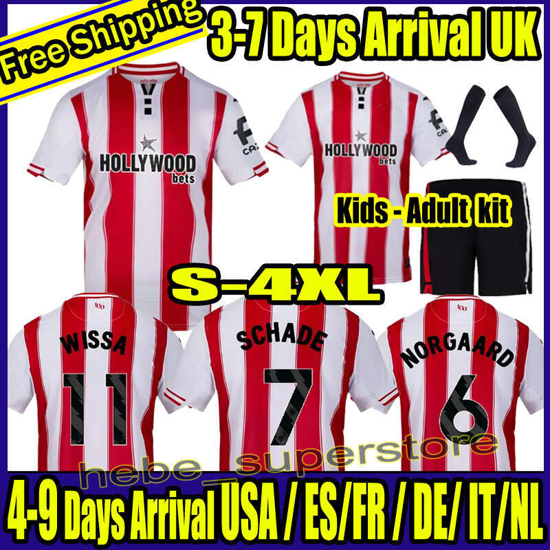 S-4XL 25 26 COLLINS Brentfordes fc home away soccer jerseys 2025 2026 adult WISSA toney MBEUMO AJER henry SCHADE NORGAARD football shirts men kids kit