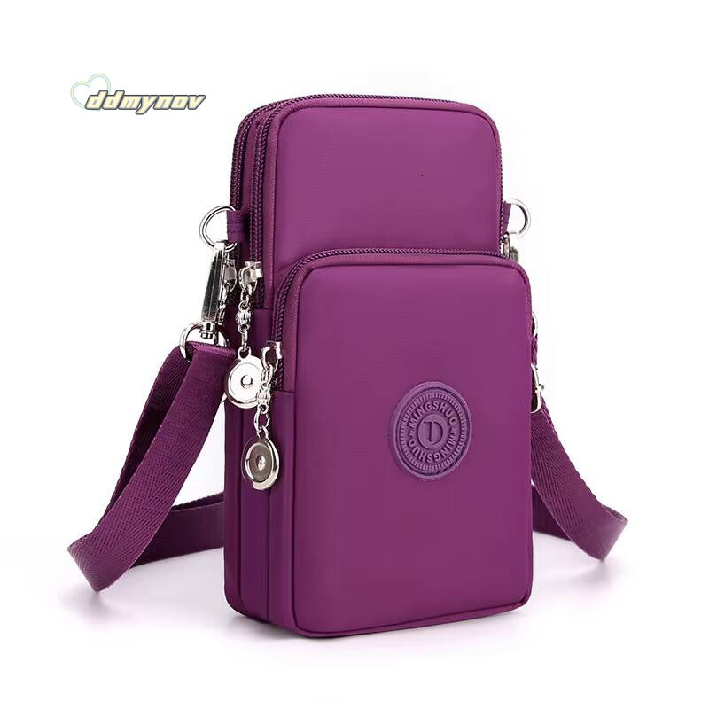 New Mobile Nylon Cell Phone Coin Strap Shoulder Bag Small Crossbody Bags for Women Wallet Travel Purse ddmynov