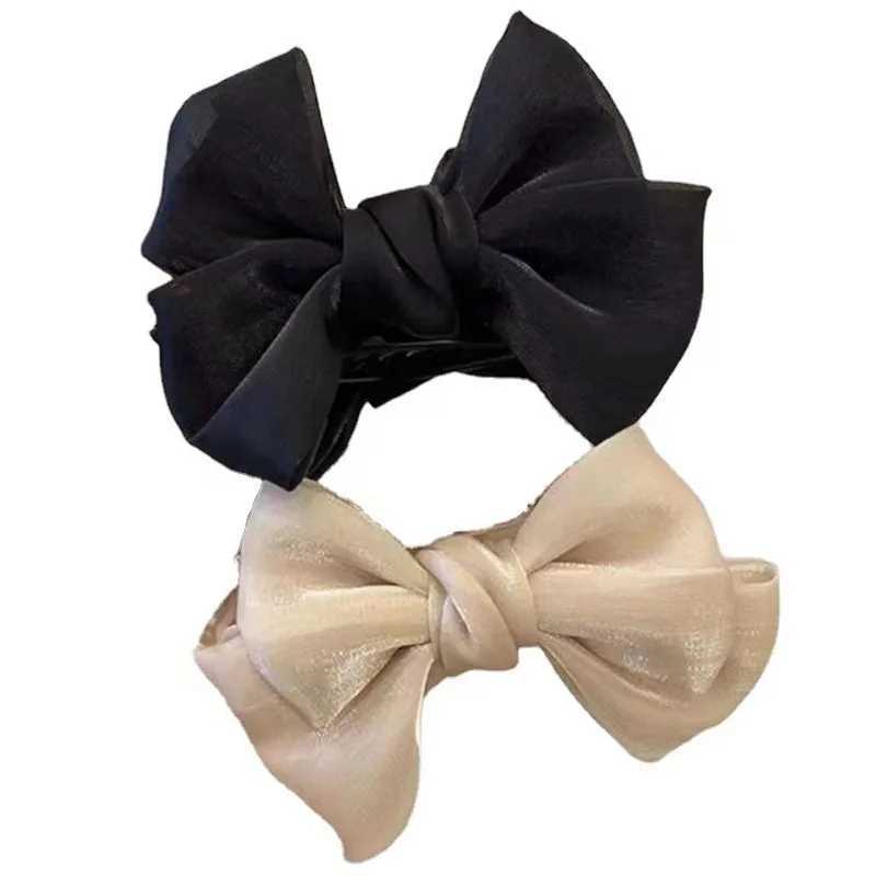 New Elegant Bow Mesh Hair Clip for Women Korean Temperament Grip Clip Ponytail Braid Clip Fashion Girls Hair Accessories Z250707