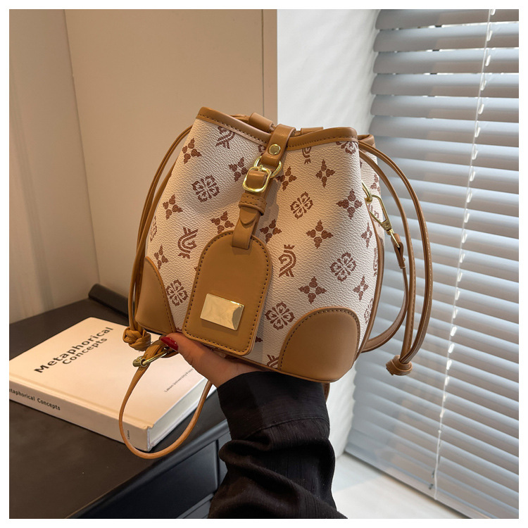 2025 New Elegant Printed Women's Bag Trendy Fashion Luxury Single Shoulder Bag with Texture Leisure Crossbody Bucket Bag Hot Sale