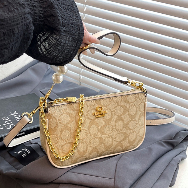 Designer High-End Feel for Women 2025 New Versatile Mahjong Printed Small Square Underarm Stylish Shoulder Crossbody Light Luxury Women's Bag