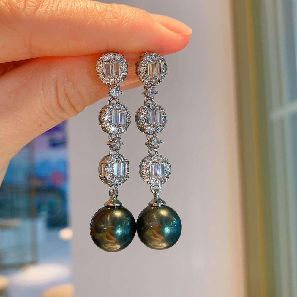 Tiktok S Tahitian Pearl Ring And Earrings Jewelry Set For Socialite Fashion Outfit 0D2