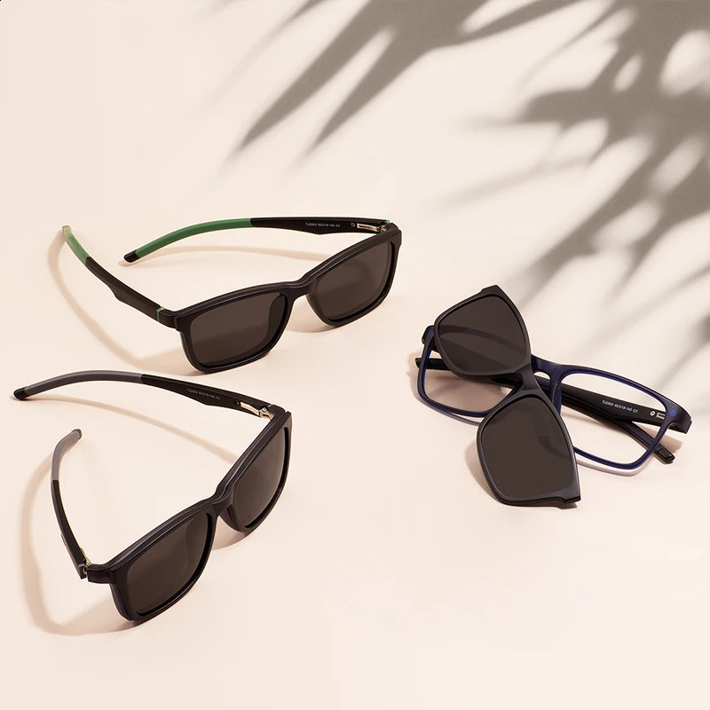 Men and Women Big Size Sunglasses Rectangular Full Rim Glasses Frames With Clip On Spring Hinge for Prescription Lenses 250707