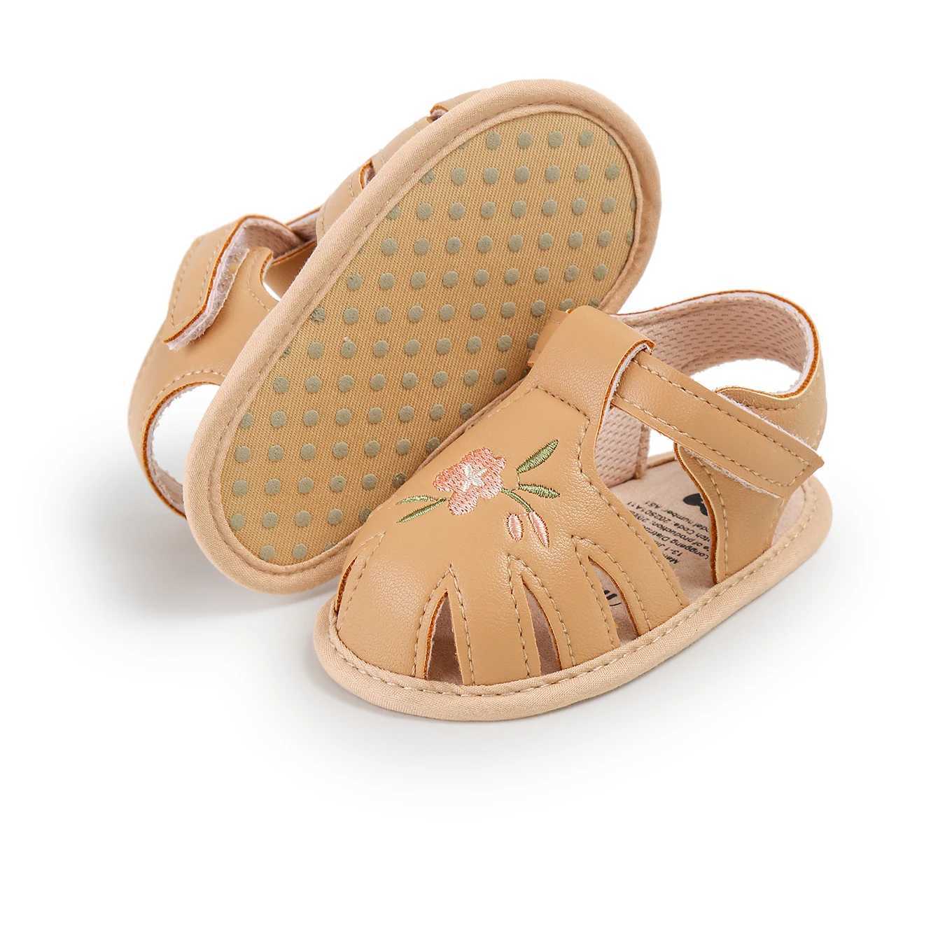 Baby Girl Sandals Summer Flat Shoes Newborn Baby Shoes First Walker Shoes Toe Embroidered Shoes R250707