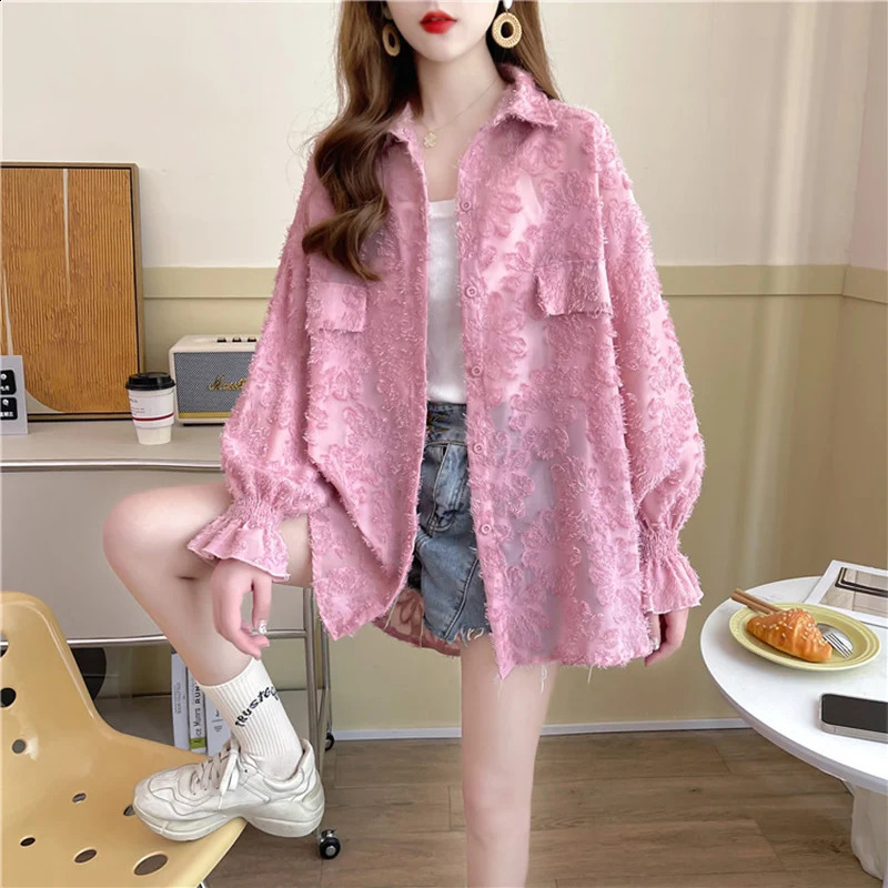 Vintage Sunscreen Women Summer Thin Coat Loose Cardigan Shirt Sun-Protective Clothing Long Sleeve Windbreaker Top Female Y2k 250703