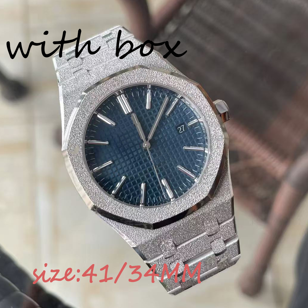 luxury watch Frosted designer watches moissanite watch men 41MM Automatic Mechanical Watch Stainless Steel Sapphire 34MM women quartz watch Montre de Luxe