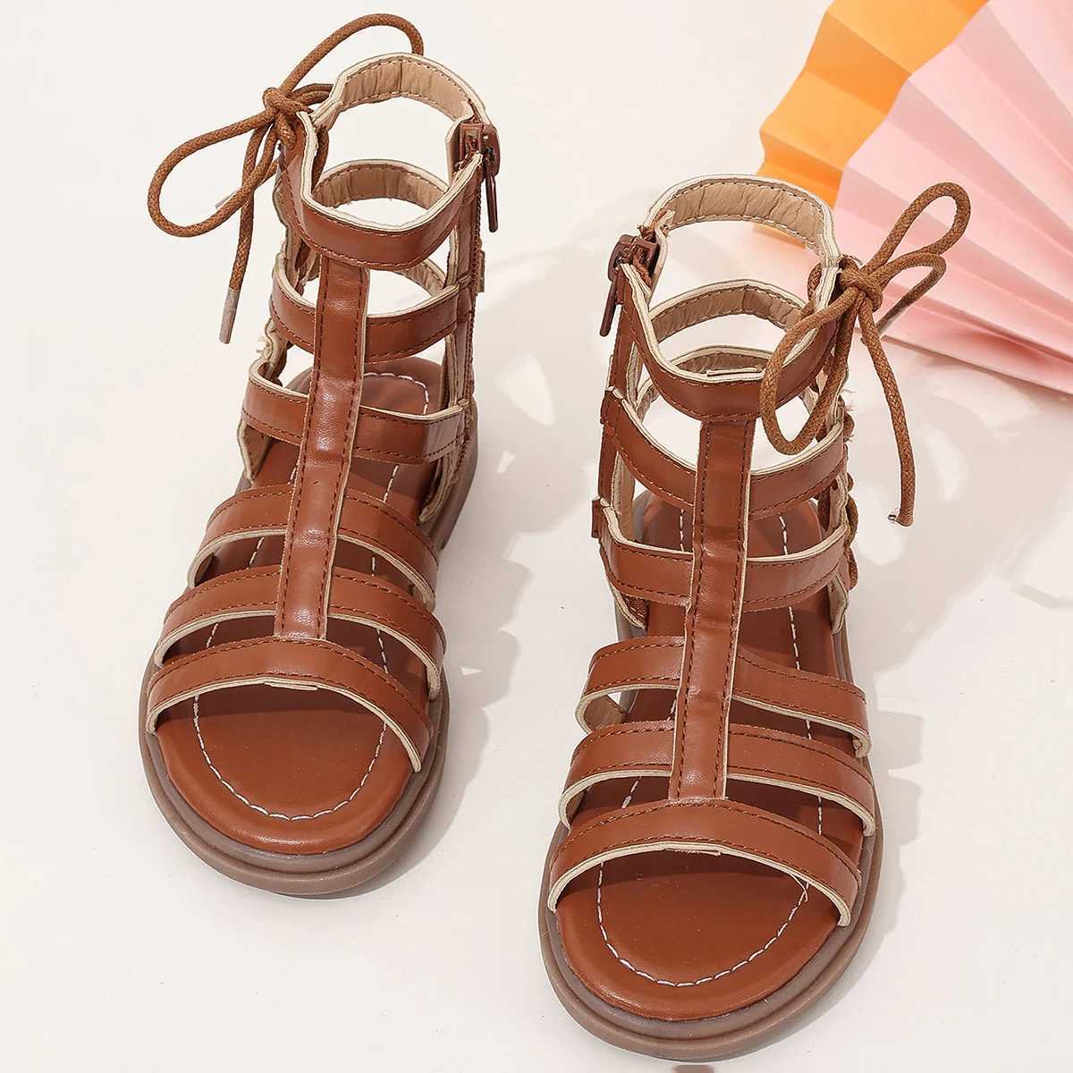 Girls sandals new summer medium and large children princess shoes soft sole shoes z250708EBI3