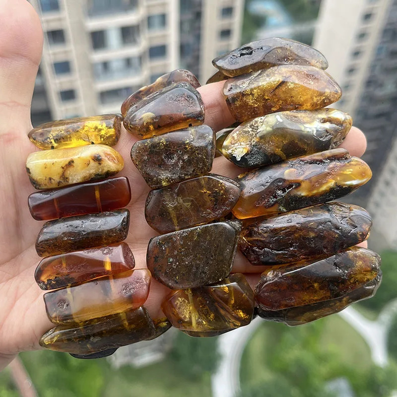 Amber Bracelet Bangle for Unisex Gogerous Gift 100% Natural Genuine Bead Factory Baltic Stone Europe Unique Jewelry Supplier 250708