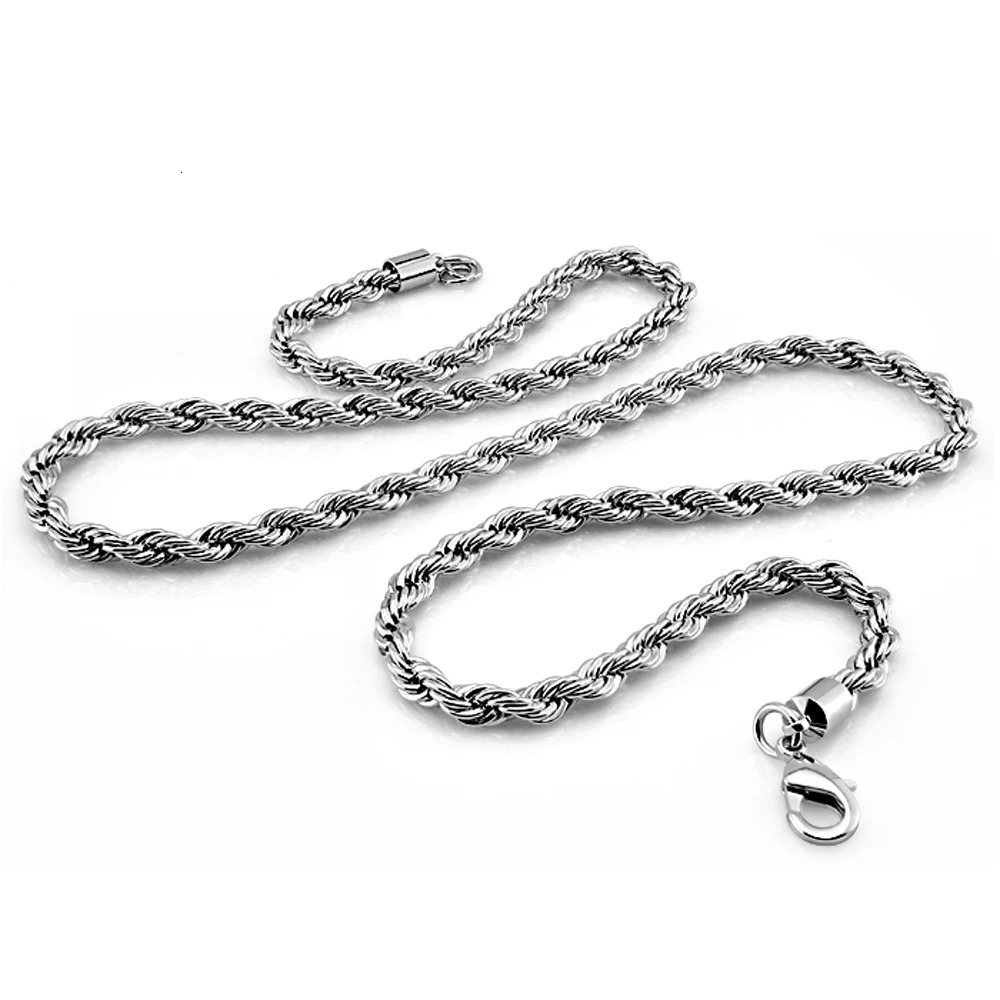 Classic 925 Sterling Silver Hand Woven Chain Necklace Female Punk Silver Choker Twists Chain Necklace Cool Jewelry For Men Women 250702