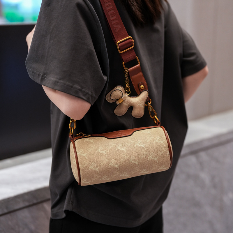 Designer for Women 2025 New High-end Versatile Elegant Printed Small Boston Fashion Shoulder Crossbody Light Luxury Women's Bag