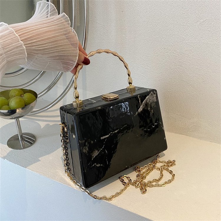 Single shoulder crossbody bag hand held buckle small square trend bag sewn trend luggage designer bag women s armpit bag handbag