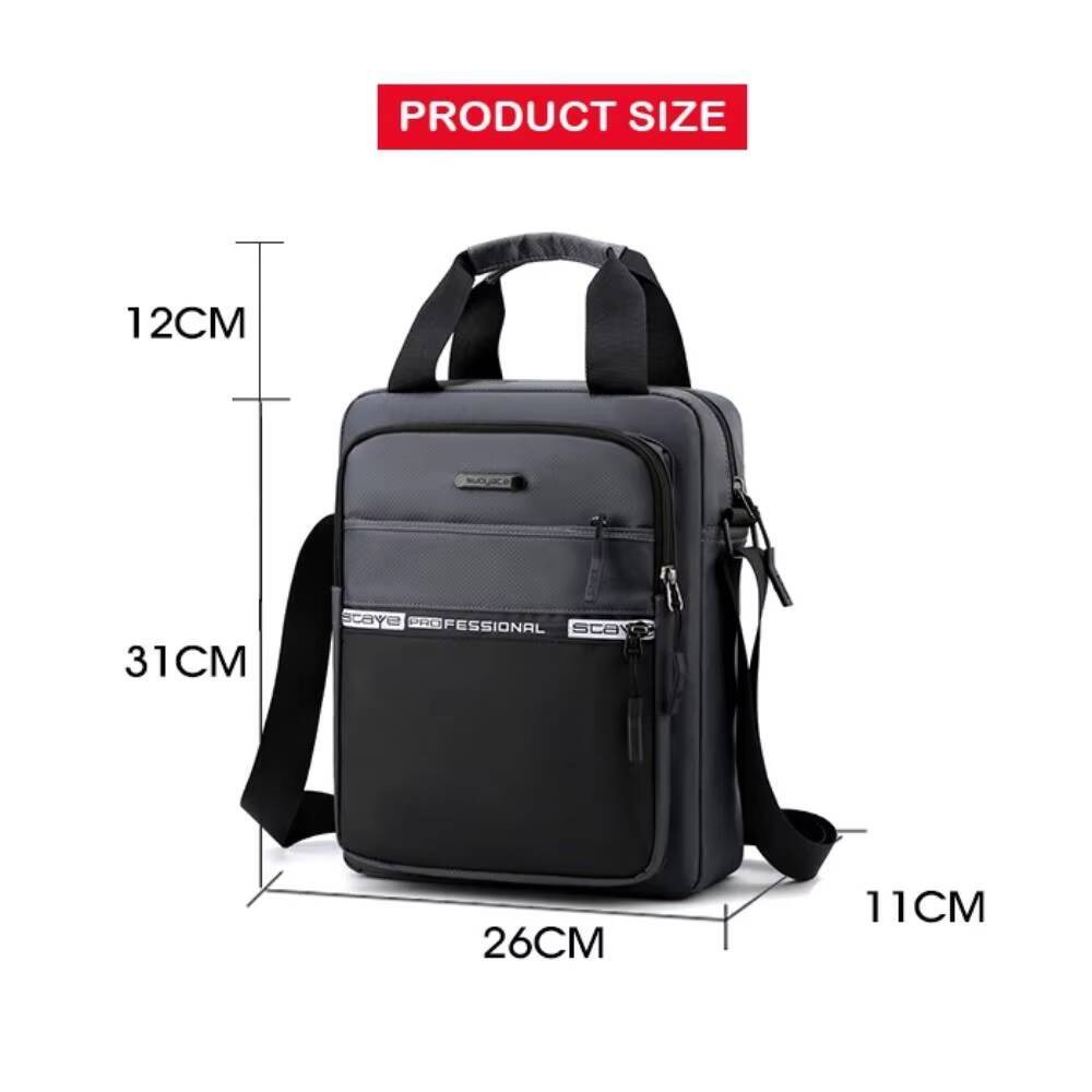 Mens Business Shoulder Fashion Casual Solid Color Large Capacity High Quality Oxford Cloth Waterproof Multifunctional Bag ddmynov